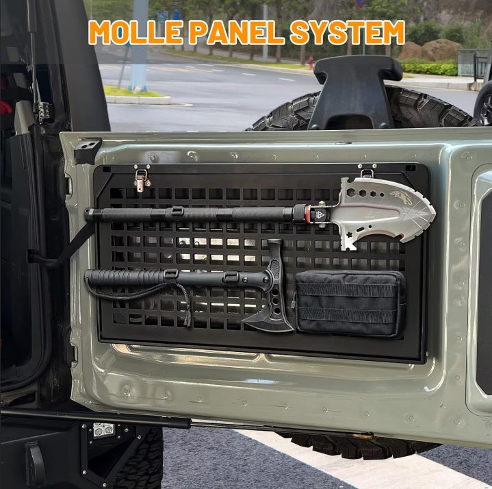 Moose Country Mods: Ford Bronco Tailgate Table & MOLLE Storage Shelf – Beast Mode Edition